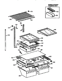 Shelf parts for Kenmore Refrigerator 363.9674781 (3639674781, 363 9674781) from AppliancePartsPros.com