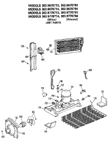 Unit parts for Kenmore Refrigerator 363.9678713 (3639678713, 363 9678713) from AppliancePartsPros.com