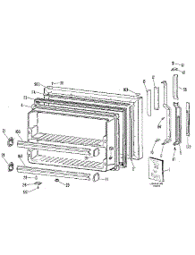 Freezer Door parts for Kenmore Refrigerator 363.9701711 (3639701711, 363 9701711) from AppliancePartsPros.com