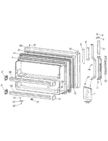 Freezer Door parts for Kenmore Refrigerator 363.9701713 (3639701713, 363 9701713) from AppliancePartsPros.com