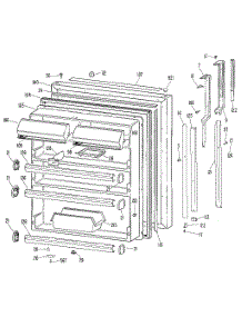 Fresh Food Door parts for Kenmore Refrigerator 363.9701782 (3639701782, 363 9701782) from AppliancePartsPros.com