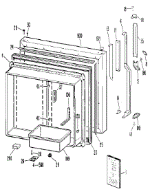 Freezer Door parts for Kenmore Refrigerator 363.9705814 (3639705814, 363 9705814) from AppliancePartsPros.com