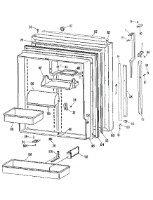 Fresh Food Door parts for Kenmore Refrigerator 363.9705815 (3639705815, 363 9705815) from AppliancePartsPros.com