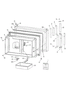 Freezer Door parts for Kenmore Refrigerator 363.9709614 (3639709614, 363 9709614) from AppliancePartsPros.com