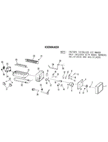 Icemaker parts for Kenmore Refrigerator 363.9714215 (3639714215, 363 9714215) from AppliancePartsPros.com