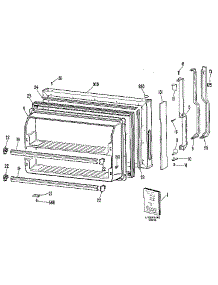 Freezer Door parts for Kenmore Refrigerator 363.9716500 (3639716500, 363 9716500) from AppliancePartsPros.com