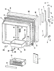 Freezer Door parts for Kenmore Refrigerator 363.9725813 (3639725813, 363 9725813) from AppliancePartsPros.com