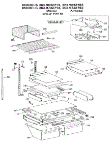Shelf parts for Kenmore Refrigerator 363.9732783 (3639732783, 363 9732783) from AppliancePartsPros.com
