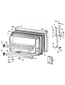 Freezer Door parts for Kenmore Refrigerator 363.9734729 (3639734729, 363 9734729) from AppliancePartsPros.com