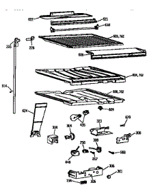 Compartment Separator Parts parts for Kenmore Refrigerator 363.9734788 (3639734788, 363 9734788) from AppliancePartsPros.com