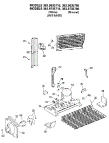 Unit parts for Kenmore Refrigerator 363.9735716 (3639735716, 363 9735716) from AppliancePartsPros.com