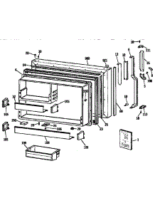 Freezer Door parts for Kenmore Refrigerator 363.9735717 (3639735717, 363 9735717) from AppliancePartsPros.com
