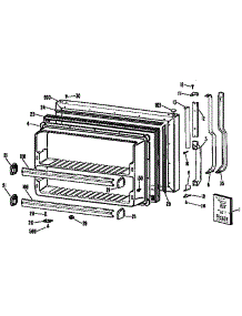 Freezer Door parts for Kenmore Refrigerator 363.9738512 (3639738512, 363 9738512) from AppliancePartsPros.com