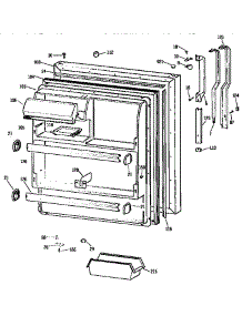 Fresh Food Door parts for Kenmore Refrigerator 363.9738585 (3639738585, 363 9738585) from AppliancePartsPros.com