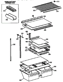 Shelf Parts parts for Kenmore Refrigerator 363.9738586 (3639738586, 363 9738586) from AppliancePartsPros.com