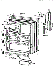 Fresh Food Door parts for Kenmore Refrigerator 363.9751583 (3639751583, 363 9751583) from AppliancePartsPros.com