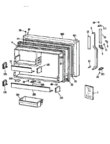 Freezer Door parts for Kenmore Refrigerator 363.9752723 (3639752723, 363 9752723) from AppliancePartsPros.com