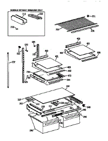 Shelf parts for Kenmore Refrigerator 363.9754721 (3639754721, 363 9754721) from AppliancePartsPros.com