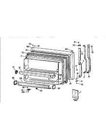 Freezer Door parts for Kenmore Refrigerator 363.9759611 (3639759611, 363 9759611) from AppliancePartsPros.com