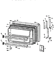 Freezer Door parts for Kenmore Refrigerator 363.9761611 (3639761611, 363 9761611) from AppliancePartsPros.com