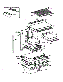 Shelves & Drawers parts for Kenmore Refrigerator 363.9764781 (3639764781, 363 9764781) from AppliancePartsPros.com