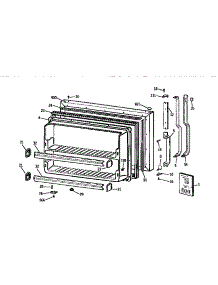 Freezer Door parts for Kenmore Refrigerator 363.9768511 (3639768511, 363 9768511) from AppliancePartsPros.com
