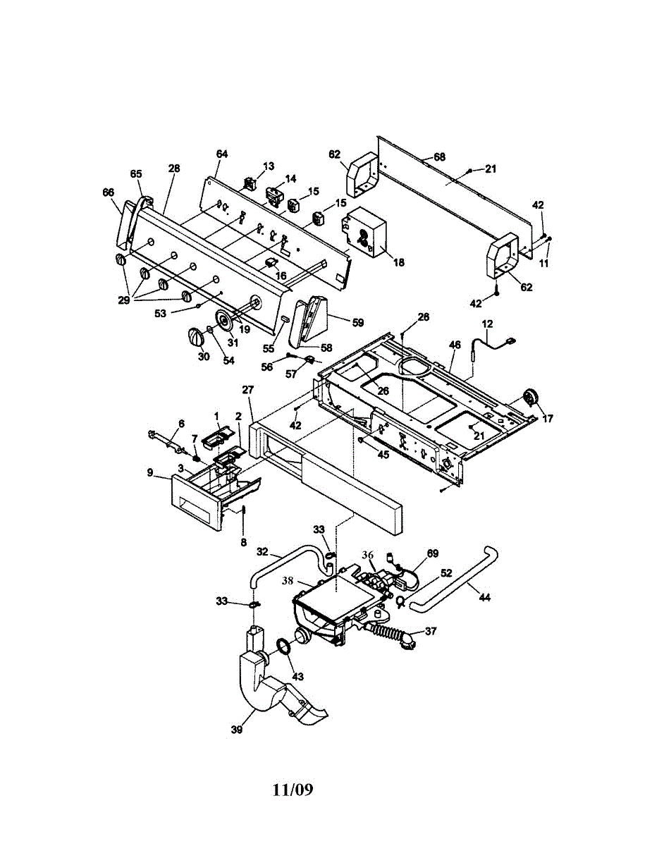 Parts for Kenmore 417.40052990 (41740052990, 417 40052990): Control ...