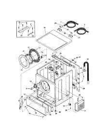 Panel parts for Kenmore Washer 417.41052000 (41741052000, 417 41052000) from AppliancePartsPros.com