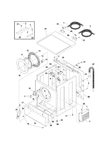 Cabinet parts for Kenmore Washer 417.42052100 (41742052100, 417 42052100) from AppliancePartsPros.com