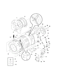 Tub parts for Kenmore Washer 417.42142100 (41742142100, 417 42142100) from AppliancePartsPros.com