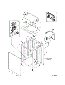 Lower Cabinet / Top parts for Kenmore Washer Dryer Combo 417.61722510 (41761722510, 417 61722510) from AppliancePartsPros.com