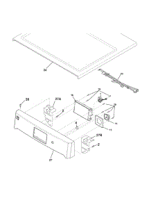 Controls / Top Panel parts for Kenmore Dryer 417.84130000 (41784130000, 417 84130000) from AppliancePartsPros.com