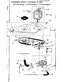 Washer-Drive System Pump parts for Kenmore Washer Dryer Combo 417.89190600 (41789190600, 417 89190600) from AppliancePartsPros.com