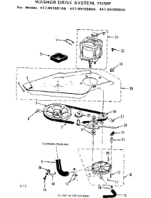 Washer Drive System, Pump parts for Kenmore Washer Dryer Combo 417.89195100 (41789195100, 417 89195100) from AppliancePartsPros.com