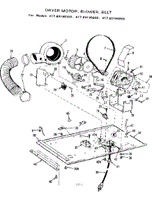 Dryer Motor, Blower, Belt parts for Kenmore Washer Dryer Combo 417.89195600 (41789195600, 417 89195600) from AppliancePartsPros.com