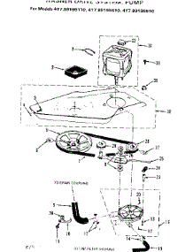 Washer Drive System Pump parts for Kenmore Washer Dryer Combo 417.89195610 (41789195610, 417 89195610) from AppliancePartsPros.com
