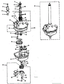 Transmission, Water Seal, Lower Bearing Assy. parts for Kenmore Washer Dryer Combo 417.89390801 (41789390801, 417 89390801) from AppliancePartsPros.com