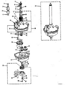Transmission, Water Seal, Lower Bearing Assy. parts for Kenmore Washer Dryer Combo 417.89395701 (41789395701, 417 89395701) from AppliancePartsPros.com