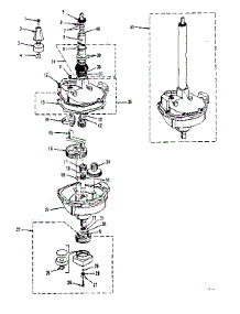 Transmission, Water Seal, Lower Bearing Asmy. parts for Kenmore Washer Dryer Combo 417.89395810 (41789395810, 417 89395810) from AppliancePartsPros.com