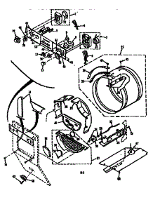 Console Controls, Drum parts for Kenmore Washer Dryer Combo 417.89690800 (41789690800, 417 89690800) from AppliancePartsPros.com
