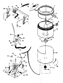 Tubs, Water Valve, Lid Switch parts for Kenmore Washer Dryer Combo 417.89870800 (41789870800, 417 89870800) from AppliancePartsPros.com