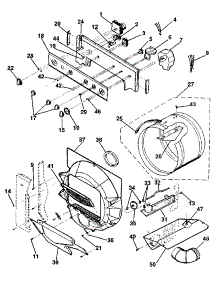 Console Controls, Drum parts for Kenmore Washer Dryer Combo 417.89975100 (41789975100, 417 89975100) from AppliancePartsPros.com
