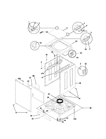 Wshr Cab,Top parts for Kenmore Washer Dryer Combo 417.90872992 (41790872992, 417 90872992) from AppliancePartsPros.com