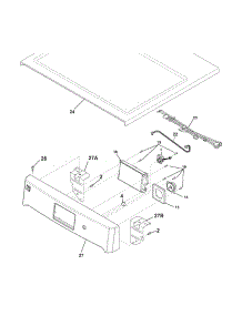 Controls / Top Panel parts for Kenmore Dryer 417.94130000 (41794130000, 417 94130000) from AppliancePartsPros.com