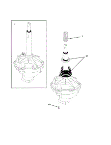 Transmission parts for Kenmore Washer Dryer Combo 417.94872302 (41794872302, 417 94872302) from AppliancePartsPros.com