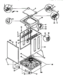 Washer Cabinet parts for Kenmore Washer Dryer Combo 417.97802790 (41797802790, 417 97802790) from AppliancePartsPros.com