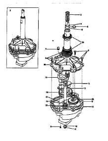 Transmission parts for Kenmore Washer Dryer Combo 417.97804791 (41797804791, 417 97804791) from AppliancePartsPros.com