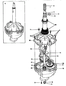 Transmission parts for Kenmore Washer Dryer Combo 417.97804792 (41797804792, 417 97804792) from AppliancePartsPros.com