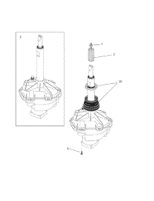Transmission parts for Kenmore Washer Dryer Combo 417.97812701 (41797812701, 417 97812701) from AppliancePartsPros.com