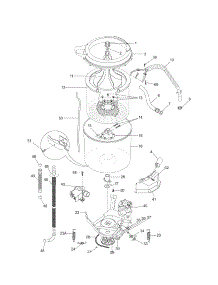 Motor / Tub parts for Kenmore Washer Dryer Combo 417.97822700 (41797822700, 417 97822700) from AppliancePartsPros.com